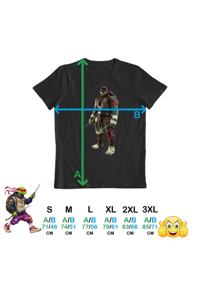 OEM Men's T-Shirt Teenage Mutant Ninja Turtles Raphael Ninjutsu Raphael Mutant