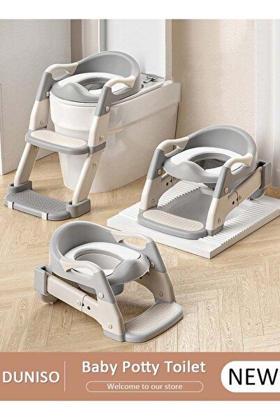 DOMEET 3-in-1 Kids Potty Training Toilet Seat with Step Stool Ladder,Toddlers-Comfortable Safe Potty Seat w