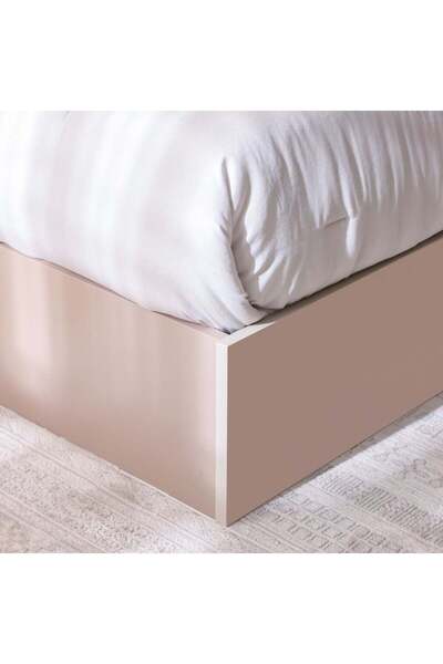 Danube Home Cardano 180x200 King Bed with Hydraulic Storage - Champagne Finish, 2-Year Warranty, Engineered Wood