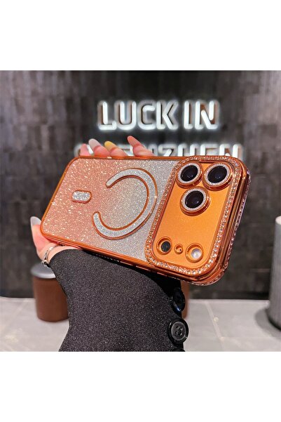 Generic Glitter Case for iPhone 17 Pro Max，Shiny Magnetic，Luxury Diamond Edge，Premium Fashion Gradient Cover