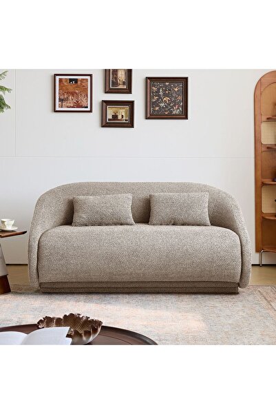 Danube Home Freeza 2-Seater Fabric Sofa Bed - Beige, Solid Wood Frame, 162x11...