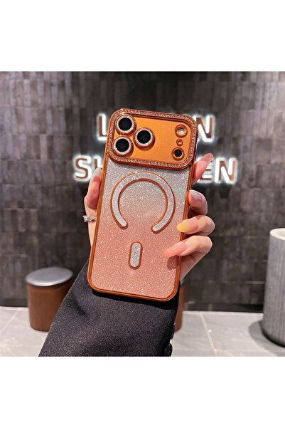 Generic Glitter Case for iPhone 17 Pro Max，Shiny Magnetic，Luxury Diamond Edge，Premium Fashion Gradient Cover