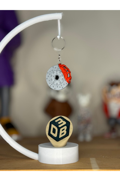 3DBALO سلسلة مفاتيح على شكل قرص الفرامل والكاليبر