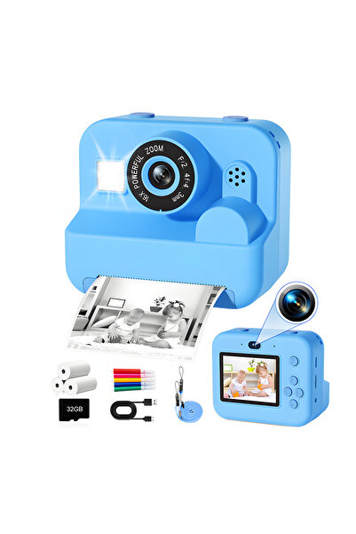 Nerele Instant Camera for Kids, Nerele, Dual Selfie Camera, Inkless Thermal Printing, Video