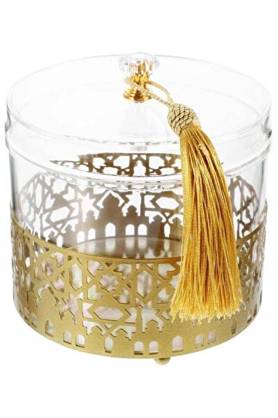 Generic Arabic Festival Ramadan Mubarak Iron Snack Candy Storage Tray, Small Box for Nuts Table Decoration