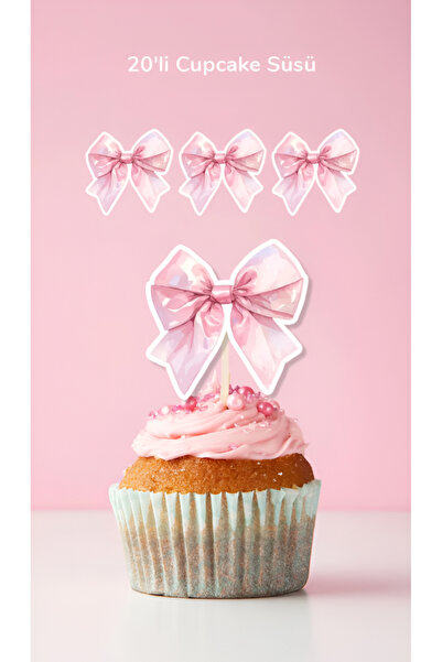 eninaco Fiyonk Temalı Doğum Günü Kürdanlı Cupcake Süsü 20'li