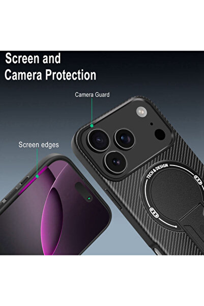 Generic Magnetic Case for iPhone 17 Pro Max，Phone Holder，Solid Color Premium Shockproof Protective Cover