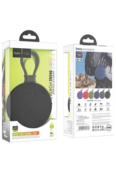 Hoco BS 60 - Portable Speaker Bluetooth 5.2, 1200 mAh, 5 W, TF/USB, TWS, Sport, Black
