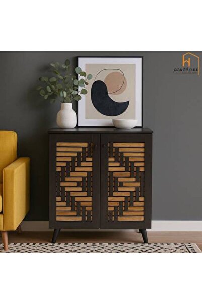 Al Saada Home Featured Multi-Purpose Shoe Cabinet 91*79*34 - Brown