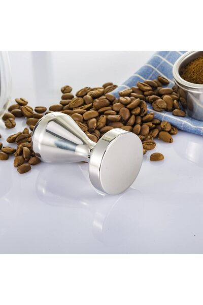 Generic Premium stainless steel coffee tamper, rust-resistant, 51mm diameter with a steel handle