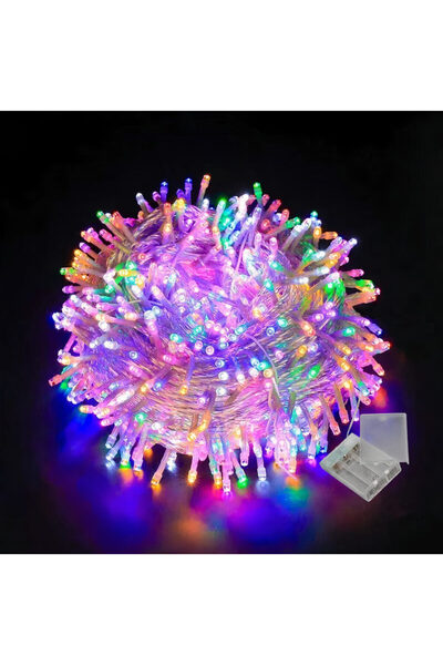 Issa Șir de lumini de Crăciun alimentat cu baterii, 6 m, cu 50 de LED-uri mul...