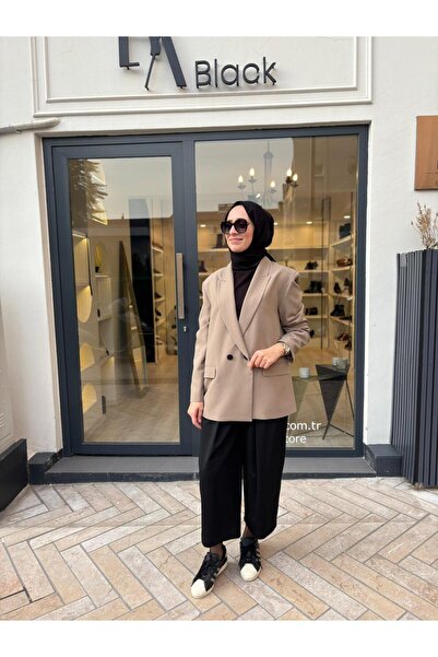 QOOQ STORE 26FW625 Γυναικείο μπουφάν άνετο και άνετο βιζόν