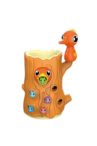 Krista Joc educativ magnetic - Pasărea hrănește puiul cu 10 viermi colorați