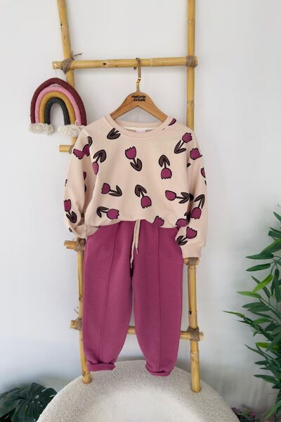 Minigimin Cicileri Costum de iarnă pentru fete Miniğimin Cicileri Lale cu imp...