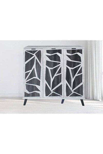 Al Saada Home Limited Quantity Multipurpose Shoe Cabinet 120×35×110 - Grey