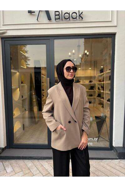 QOOQ STORE 26FW625 Γυναικείο μπουφάν άνετο και άνετο βιζόν