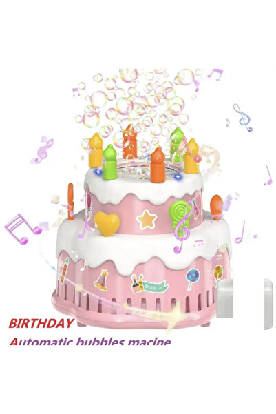 Krista Jucărie pentru aparat de bule de săpun cu sunete și lumini, Tort roz