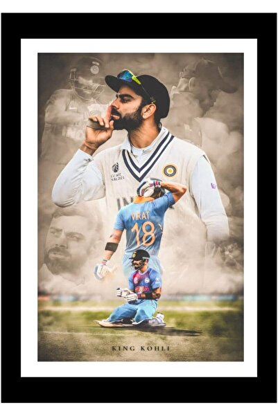 ALAYRA International ملصق فيرات كوهلي مؤطر لغرفة المعيشة والمكتب والمقهى (20 ...