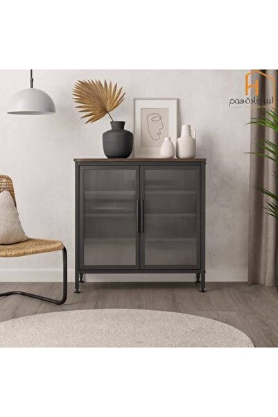 Al Saada Home Featured Multi-purpose Shoe Cabinet - 80x35x72 - Brown