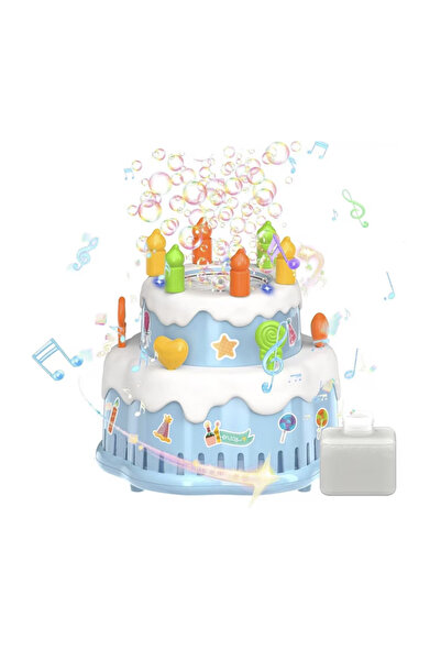 Krista Jucărie pentru aparat de bule de săpun cu sunete și lumini, Tort albastru