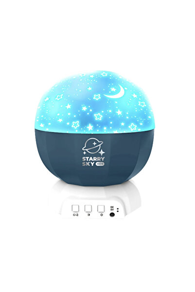 Creative World Toys Music projector lamp – Moon Galaxy, with stars, lights & rotating modes, 12.5×12.5×14 cm
