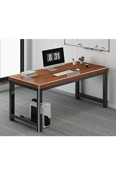 KEKE مكتب كمبيوتر مكتبي مستطيل الشكل 140 سم
