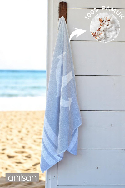 Anılsan Çapa Beach Towel 100% Cotton 70X140
