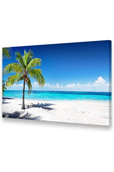 ALAYRA International لوحة فنية جدارية كبيرة من القماش لأمواج المحيط وأشجار جو...