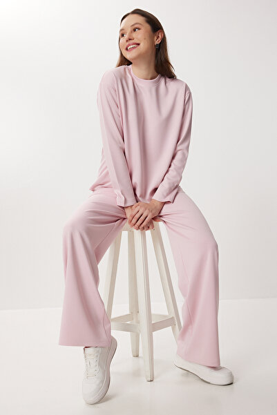 Lovelyİstanbul Basic Soft Modal Top and Bottom Set Lxa0009 Pink