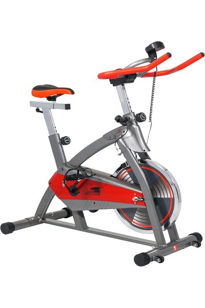 SKY LAND Indoor Spin Bike EM-1544, Adjustable Seat, 2-Way Pedaling, LCD Monitor, Comfortable