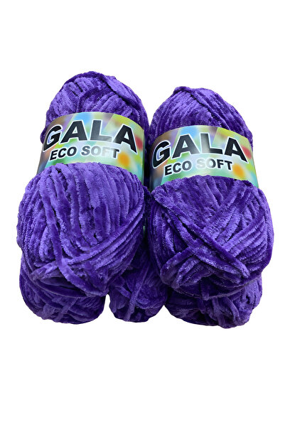 Gala Еко мека кадифена прежда за плетене, комплект от 5 броя, 500 г