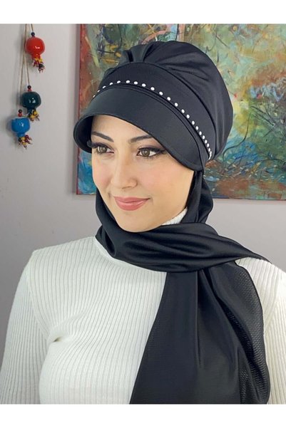 BUTİKAMBAR İNCİ DETAYLI ŞAPKA