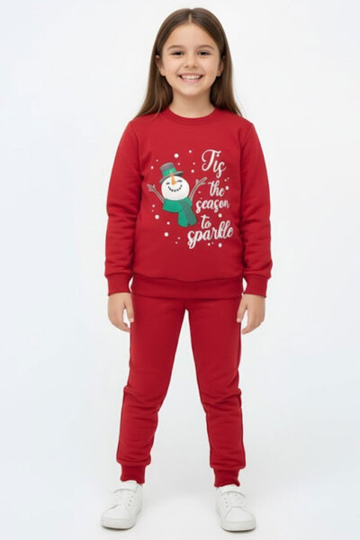 CRASSİ Unisex Double Suit 2 Yarn Fleece-Lined Festive
