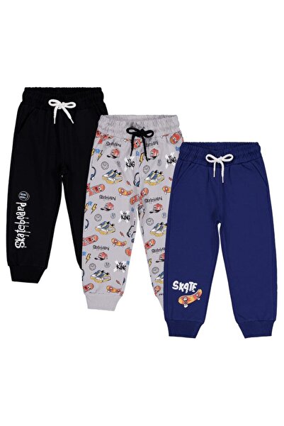 Civil Boys Skaterboard Baskılı 3'lü Set 2-5 Yaş Eşofman Altı - Standart 2-3 Yaş