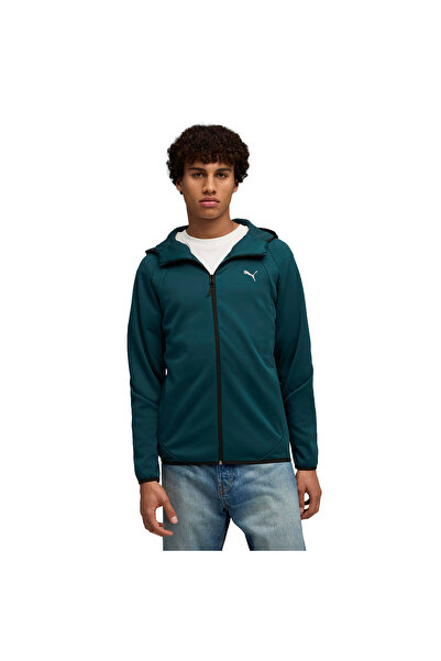 Puma Evostripe Warm Full-Zip Erkek Yeşil Günlük Stil Sweatshirt 68823775