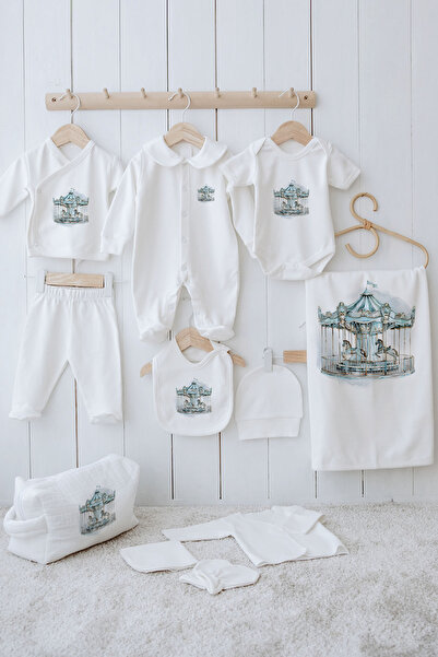 Tuğba Kuğu Organic 11-Piece Hospital Release - Royal Series - Blue Carousel