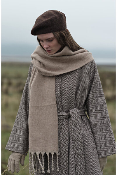 Fatma Atasoy Pelerin Balıksırtı Sütlü Kahve Kaban