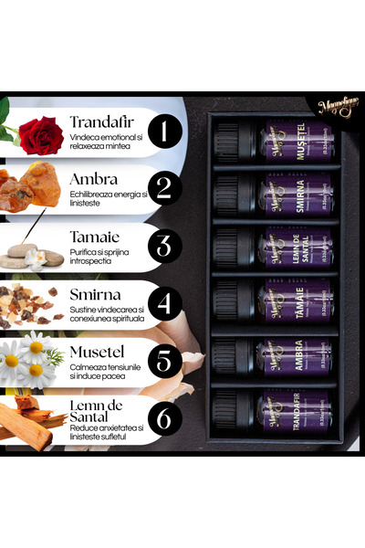 Magnetique Set of 6 Essential Oils, Healing, Essence of inner healing and regeneration, 6x10ml
