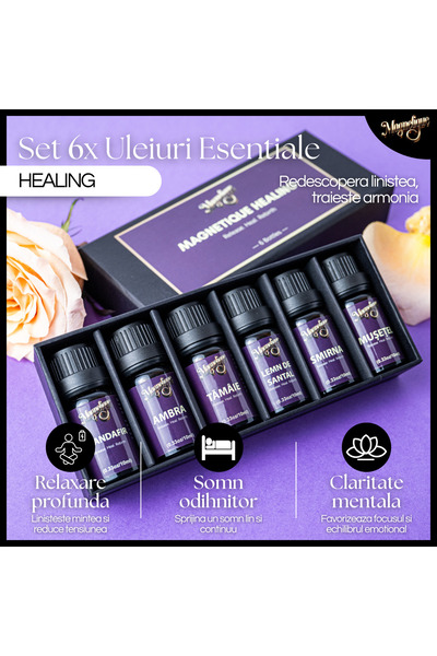 Magnetique Set of 6 Essential Oils, Healing, Essence of inner healing and regeneration, 6x10ml