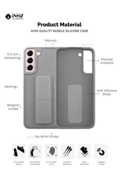 ineix 3 in 1 Magnetic Hand Grip Holder Case For Samsung Galaxy S22 Plus 5G