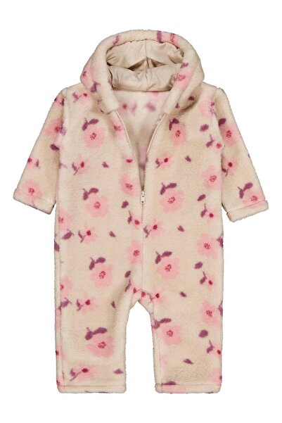 Civil Baby Flower Printed 6-18 Months Jumpsuit - Beige 6-9 Months