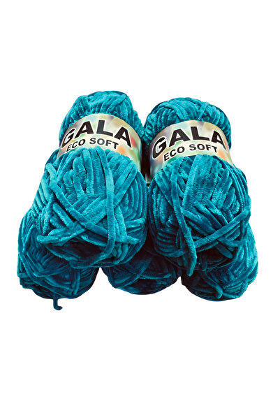 Gala Еко мека кадифена прежда за плетене, комплект от 5 броя, 500 г