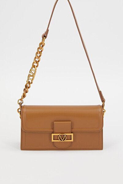 Levidor Camel Kare Kilit Detaylı Omuz Çantası