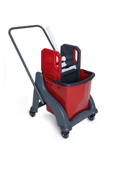 Ceyhanlar Tek Kovalı Temizlik Arabası Eko 25 Lt Kırmızı