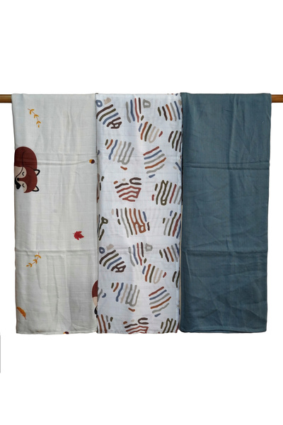 Mimiko غطاء موسلين بطبقتين 100% قطن عضوي فائق النعومة وقابل للتنفس للأطفال وا...