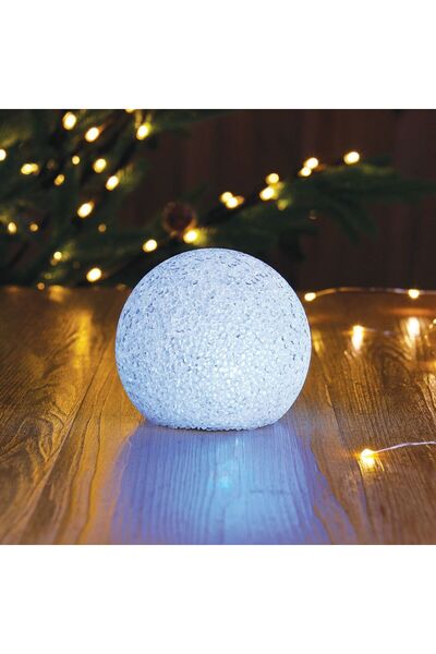 HOFF Glob decorativ LED Eva, 12 cm, lumină RGB, alimentat cu baterii