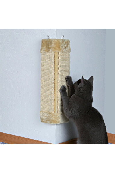 Trixie Sisal Corner Scratching Board, Beige, 23x49 cm