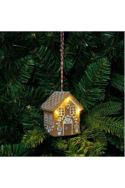 HOFF Decorațiune de Crăciun căsuță din turtă dulce, Hoff, 3 LED-uri, lumină c...