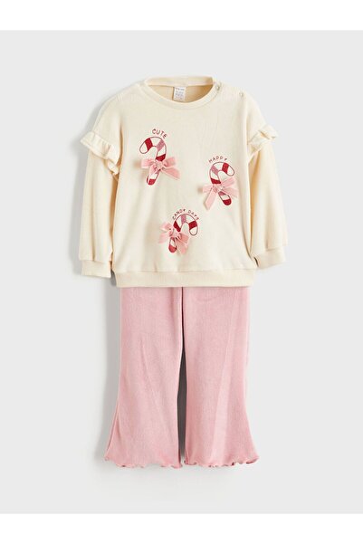 LC Waikiki Baby Girl Sweatshirt and Leggings Pants 2-Pack