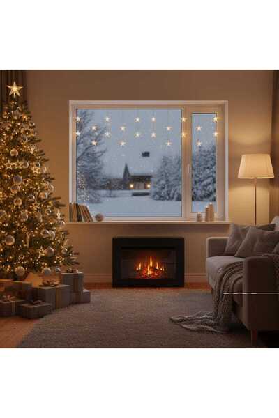 Eglo Star Curtain Christmas Lights 410126, 20 LEDs, warm light, 1.8 x 0.4 m, indoor